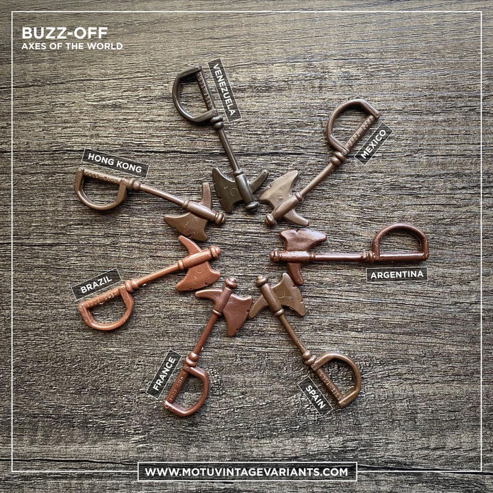 Buzz-Off Axes of the World